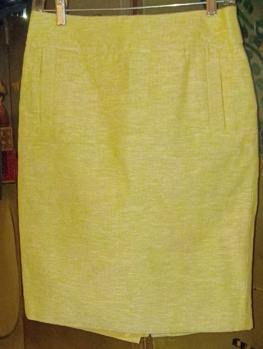 Classy Stunning Banana Republic Yellow/Lime Pencil Skirt